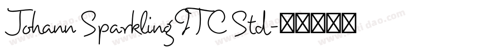 Johann Sparkling ITC Std字体转换